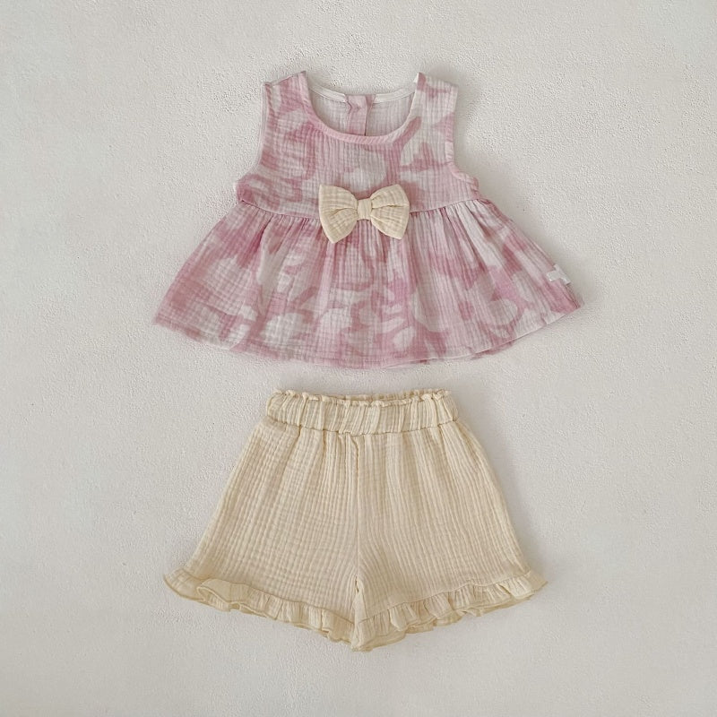 【BABY&KID】夏新作 ナチュラルプリントセットアップSK104927