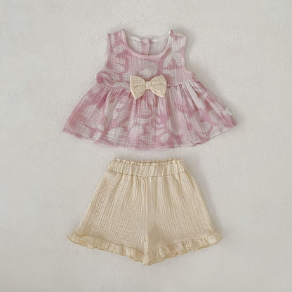 【BABY&KID】夏新作 ナチュラルプリントセットアップSK104927