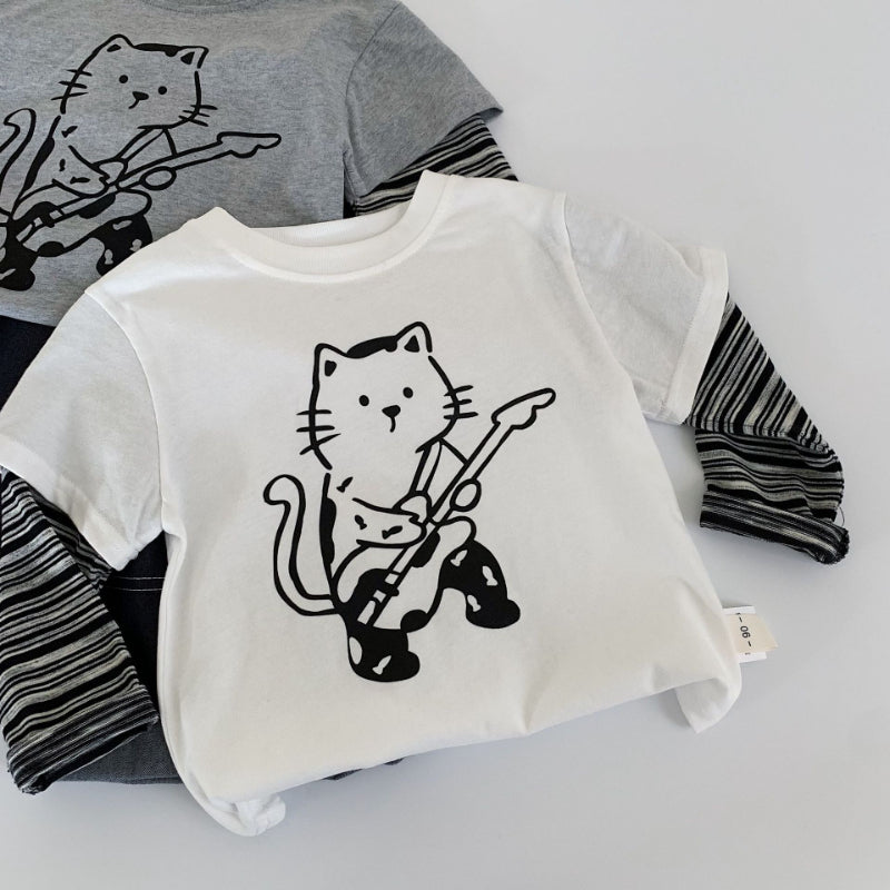【BABY&KID】小猫柄長袖TシャツSK100529