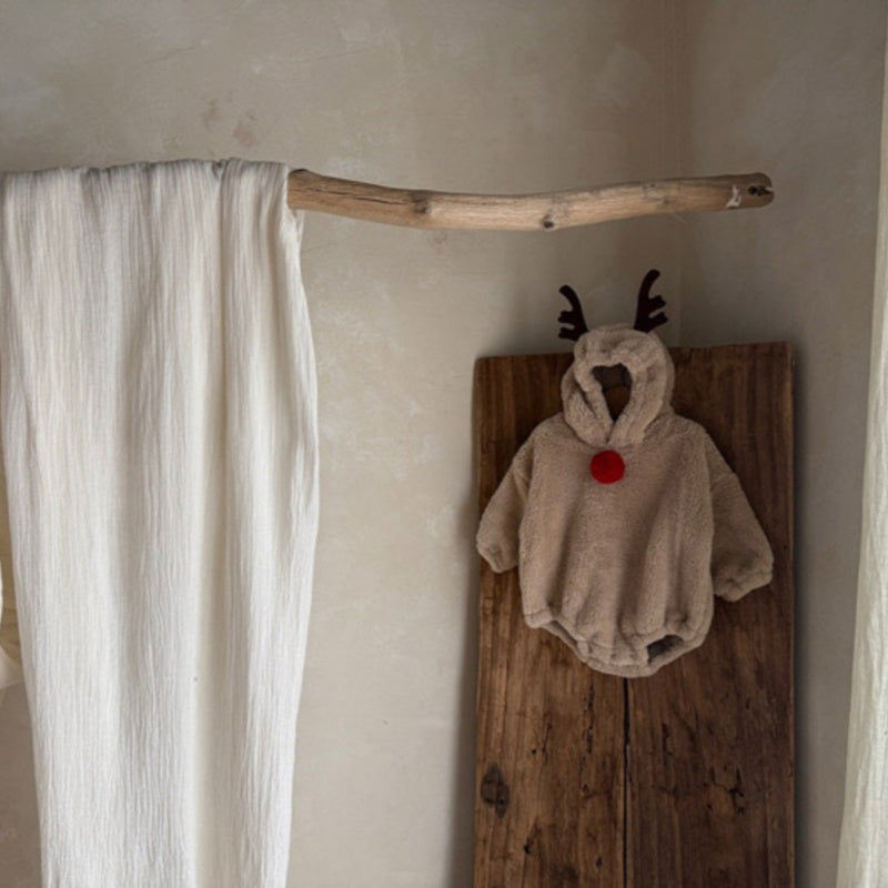 【BABY】トナカイ角付き裏起毛ロンパースSK102821