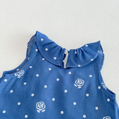 【BABY&KID】夏新作ドットデニムセットアップSK106108