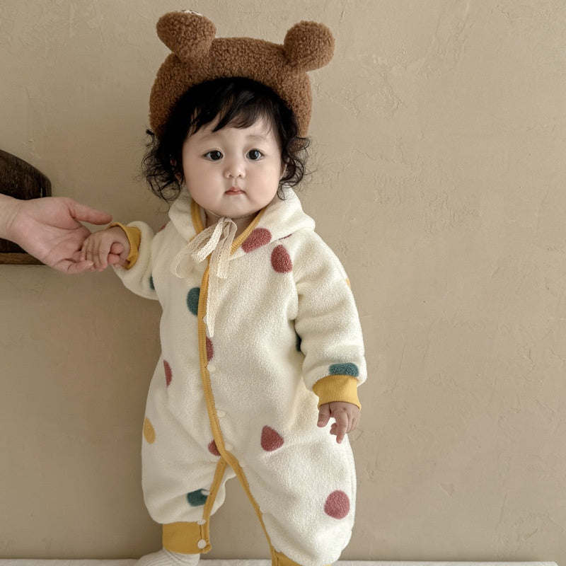 【BABY】冬新作カラードットあったかカバーオールSK103216