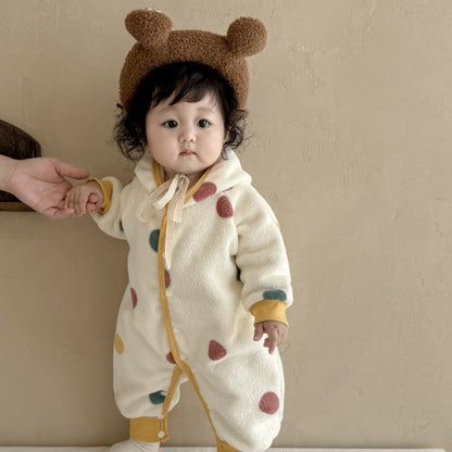 【BABY】冬新作カラードットあったかカバーオールSK103216