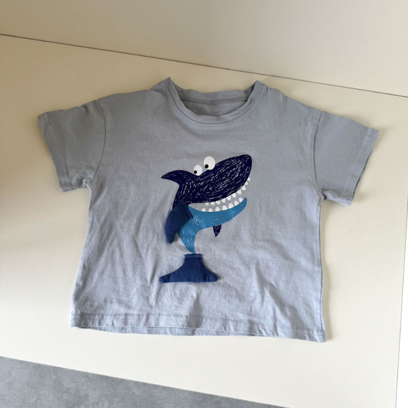 【BABY＆KID】夏新作 アニマルプリント半袖TシャツSK063032