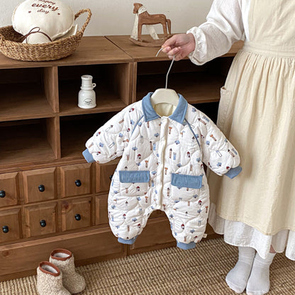 【BABY】総柄プリントカバーオールSK102930