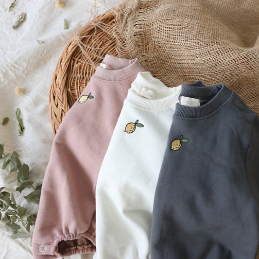 【BABY】洋ナシ刺繍ロンパースSK100723