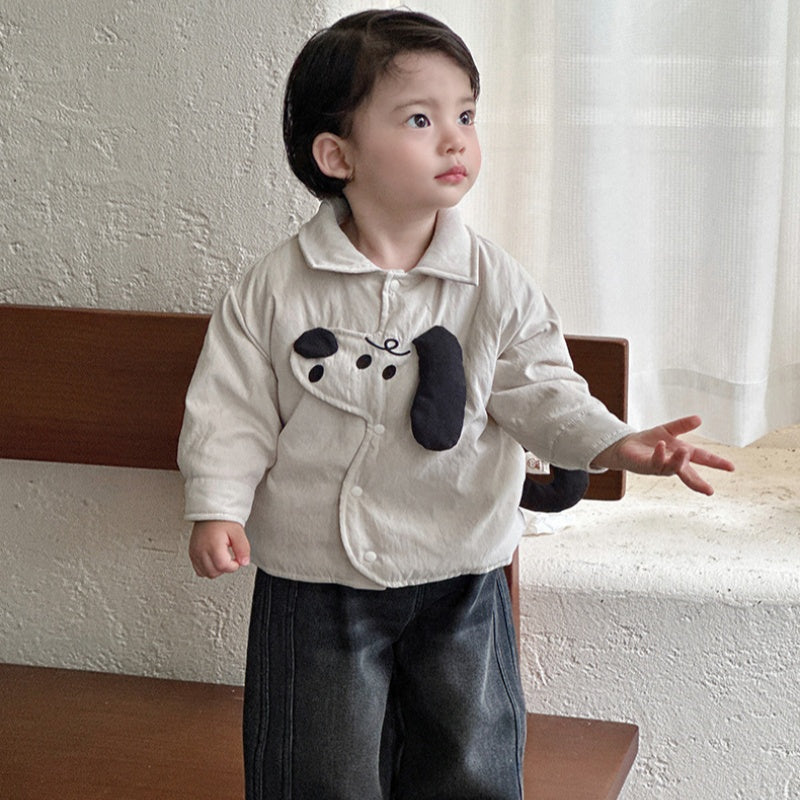 【BABY&KID】冬新作わんちゃん中綿シャツアウターSK103136