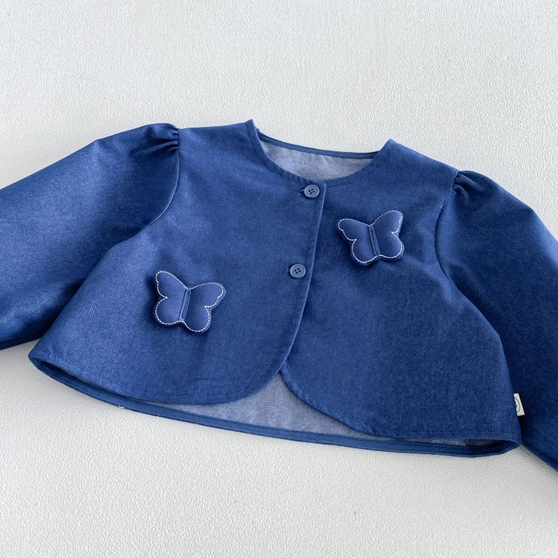 【BABY&KID】小花柄ワンピース、パフスリーブジャケットSK107211