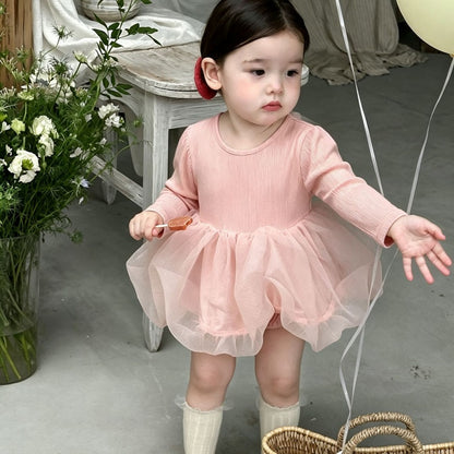 【BABY】チュールニットロンパースワンピースSK107412