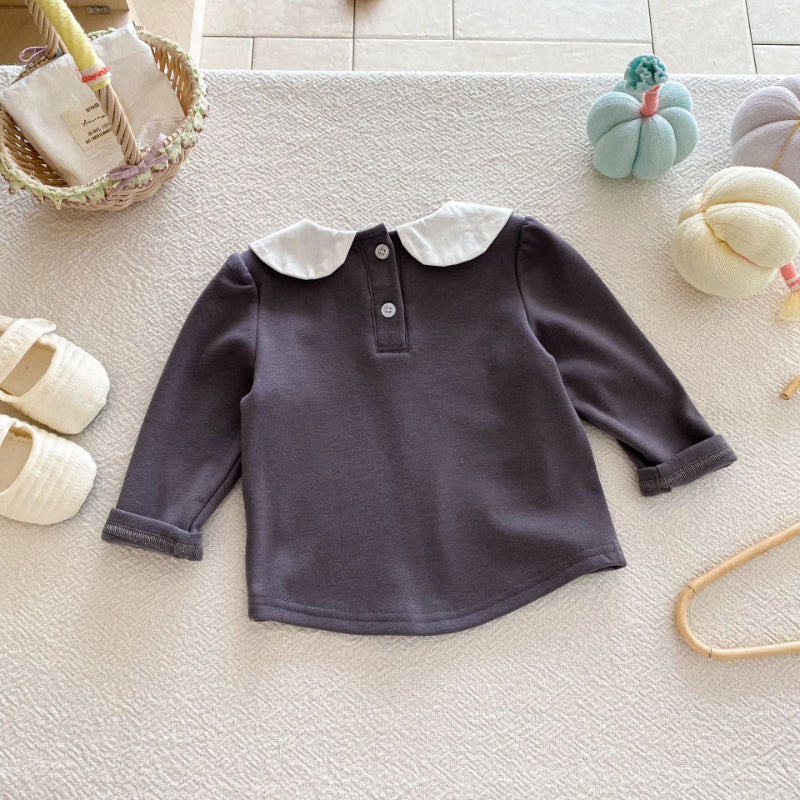 【BABY】襟付き刺繍長袖TシャツSK092314