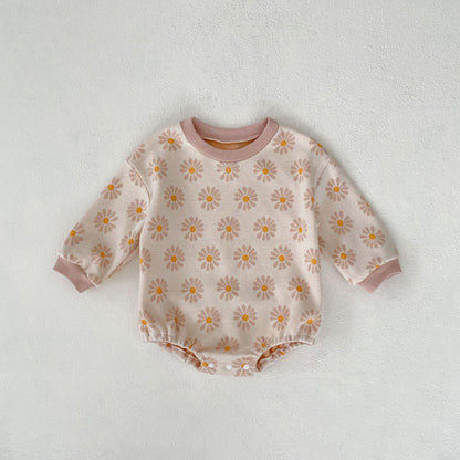 【BABY】ナチュラル花柄ロンパースSK100114