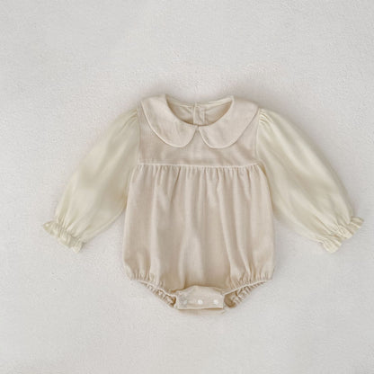 【BABY】フラットカラーコーデュロイロンパースSK093021