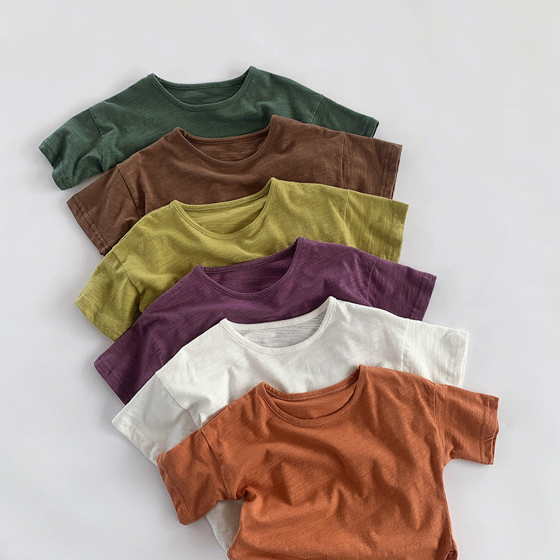 【BABY&KID】夏新作 無地コットンTシャツSK080804