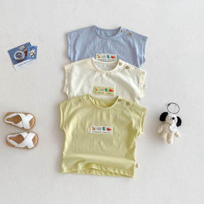 【BABY&KID】夏新作 恐竜刺繡カジュアルシャツSK072003