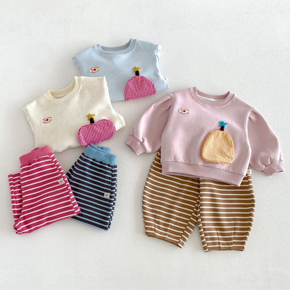 【BABY&KID】ワッペントレーナー、スウェットパンツSK107215