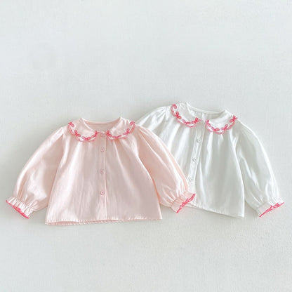 【BABY&KID】無地丸襟シャツSK107207