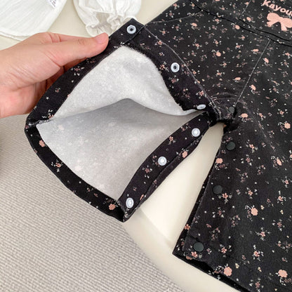 【BABY】リボンサロペット、リボン刺繍襟ブラウスSK100834
