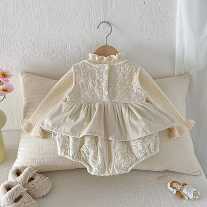 【BABY】冬新作ジャカードキルティングあったかカバーオールSK103006