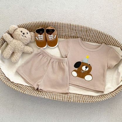 【BABY】夏新作 くま刺繍セットアップSK072513