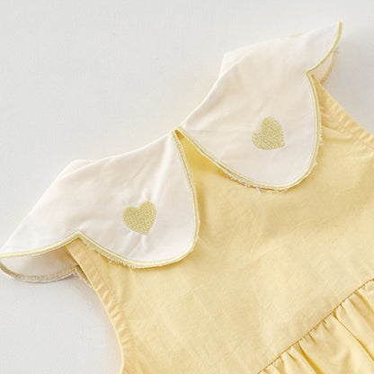 【BABY】夏新作 ハート刺繍ロンパースSK081716