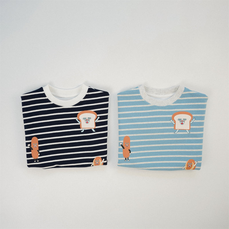 【BABY&KID】ボーダーパンプリントスウェットSK101549