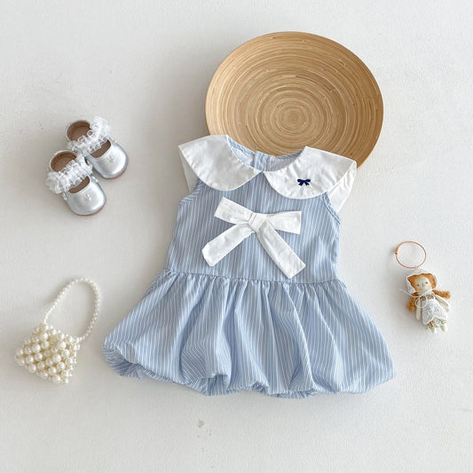 【BABY】夏新作ブルーストライプワンピースSK105014