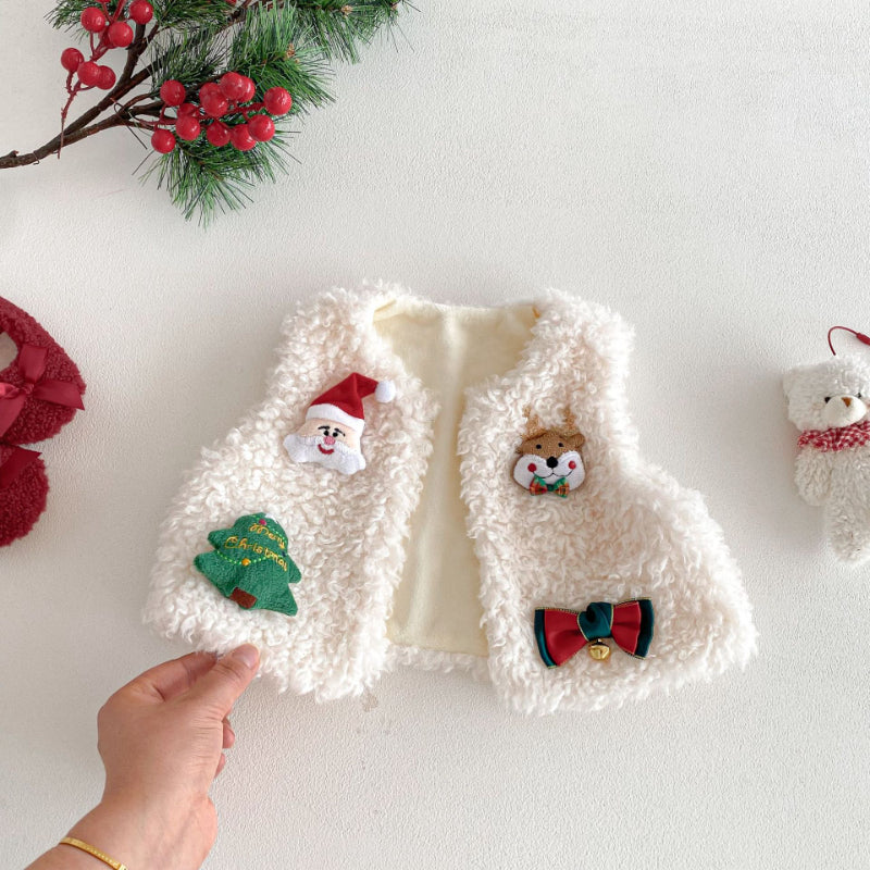 【BABY&KID】冬新作クリスマスキャラふわふわベストSK103035