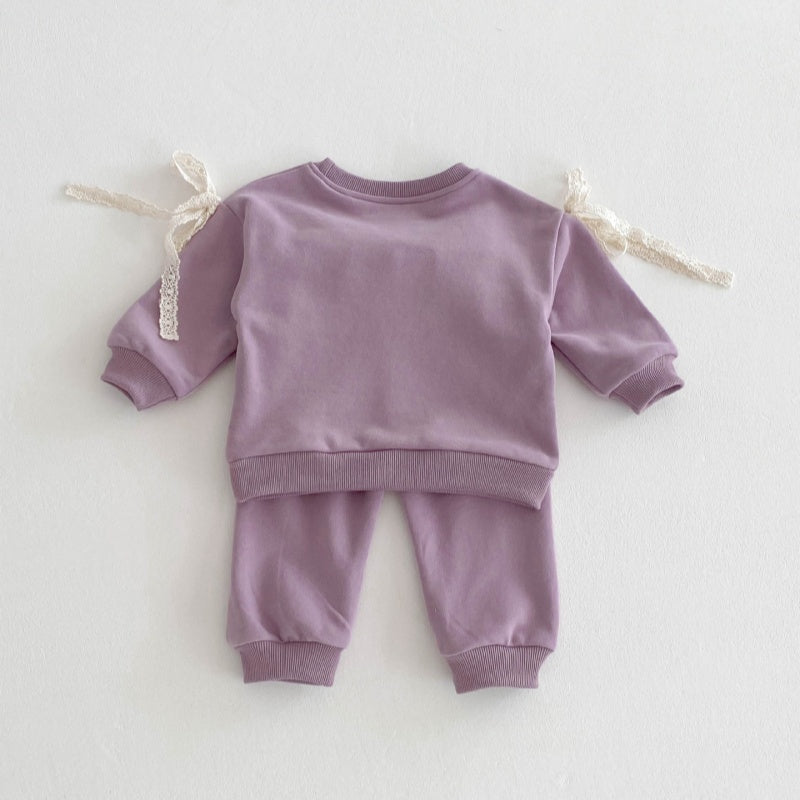 【BABY&KID】JUST PUT A BOW可愛いセットアップSK032215