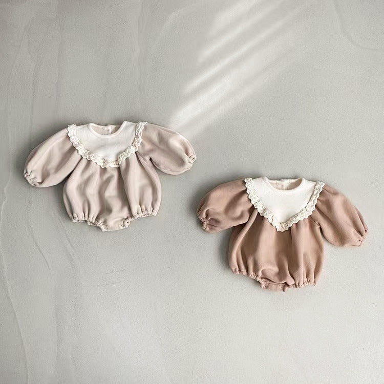 【BABY】レトロプリンセス暖かいロンパースSK022501