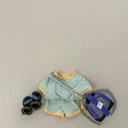 【BABY&KID】夏新作 キュートなボーダーセットアップSK080211