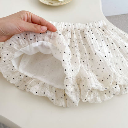 【BABY&KID】夏新作 ふわふわドットトップス＆ブルマSK071930