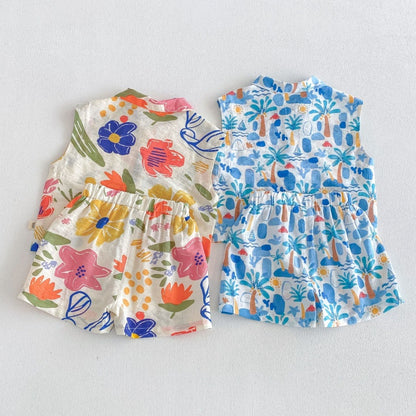 【BABY&KID】夏新作ビーチ風セットアップSK105906
