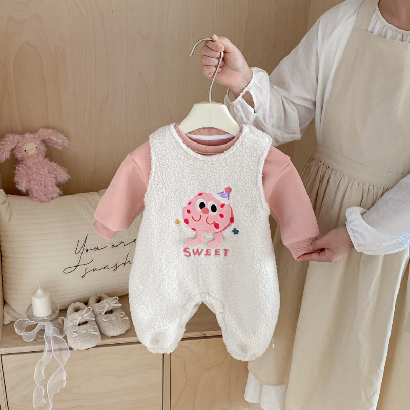 【BABY&KID】もこもこボアカバーオール、うさぎトレーナーセットSK102932