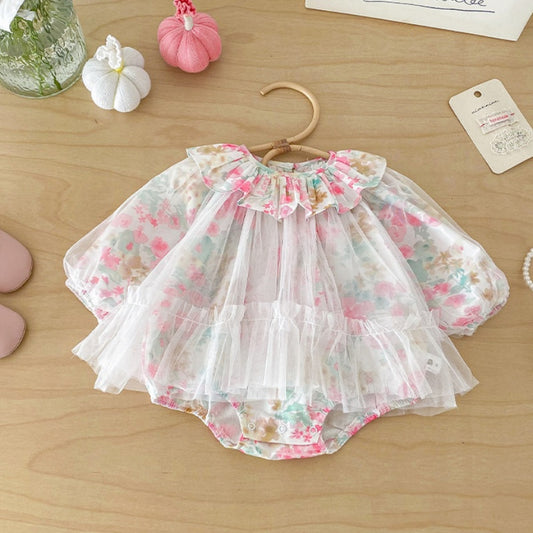 【BABY】花柄チュールプリンセスロンパースSK103909