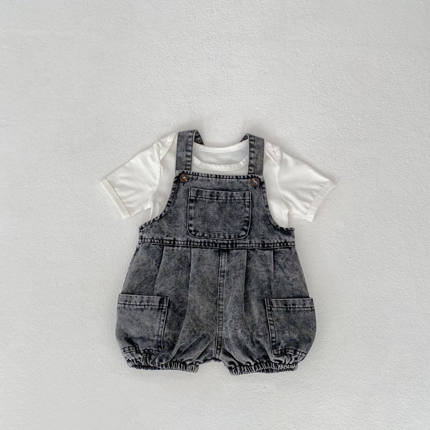 【BABY】夏新作　レトロデニムサロペット、ＴシャツSK081312