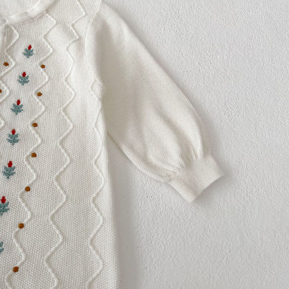 【BABY】刺繍ニットカバーオールSK100706