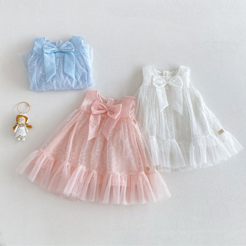 【BABY&KID】夏新作チュール蝶結びワンピースSK105912