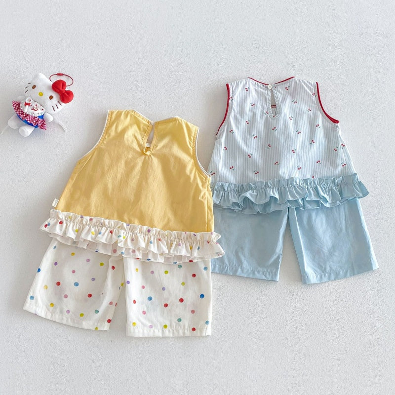 【BABY&KID】夏新作さくらんぼ、星柄セットアップSK105905
