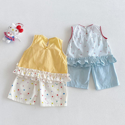 【BABY&KID】夏新作さくらんぼ、星柄セットアップSK105905