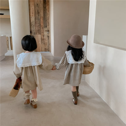 【BABY&KID】韓国風フリル襟ワンピースSK102021