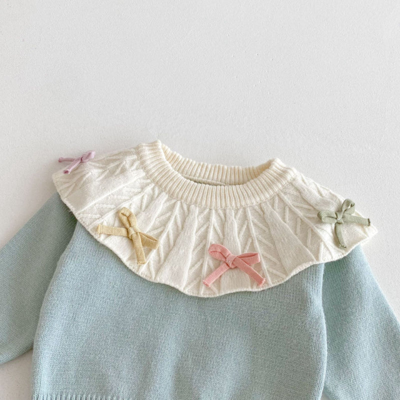【BABY】キャンディカラー蝶結びニットセットアップSK092409