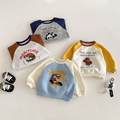 【BABY&KID】タオル刺繍カートゥーンスウェットSK103505
