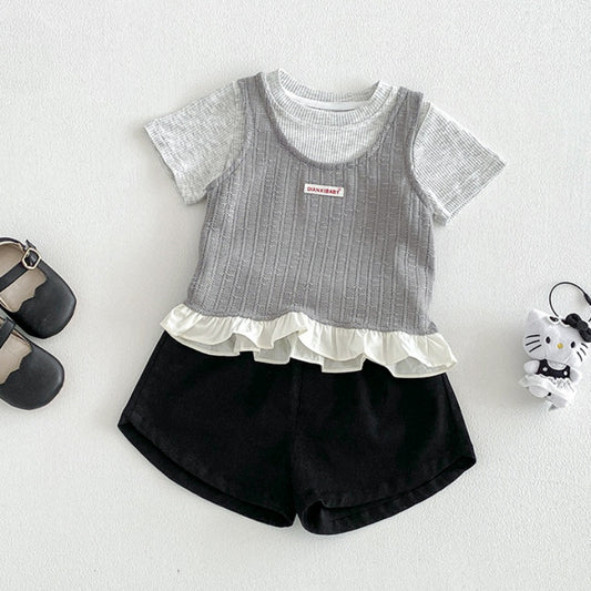 【BABY】夏新作キャミトップス＆Tシャツ、ショートパンツSK105314