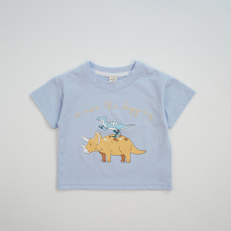 【BABY&KID】夏新作 恐竜プリント半袖TシャツSK091623