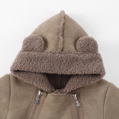 【BABY】冬新作北欧風ボア風ダブルジップカバーオールSK102628