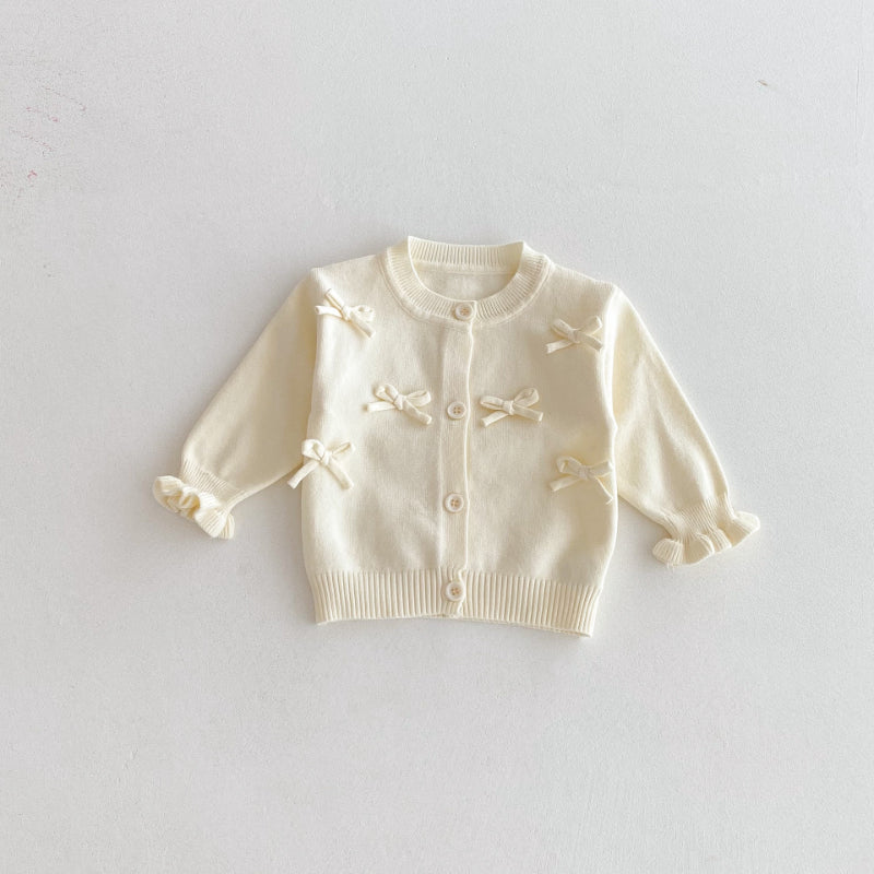 【BABY】蝶結びニットカーディガンSK092412