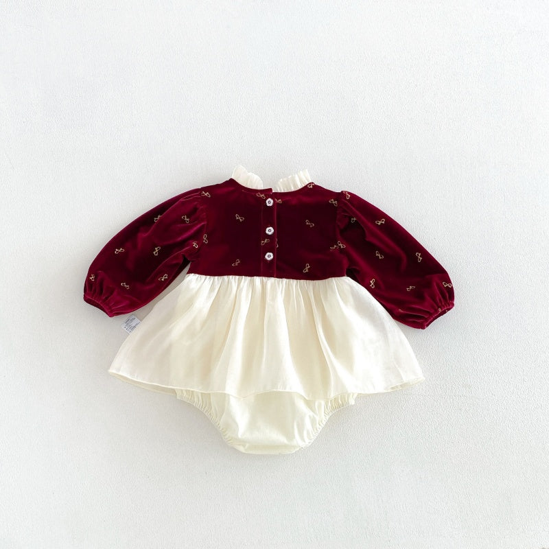 【BABY】ベロアロンパースSK107904