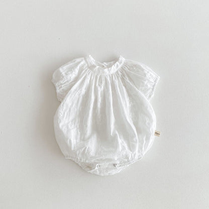 【BABY】夏新作 フラワー刺繍ロンパースSK092616