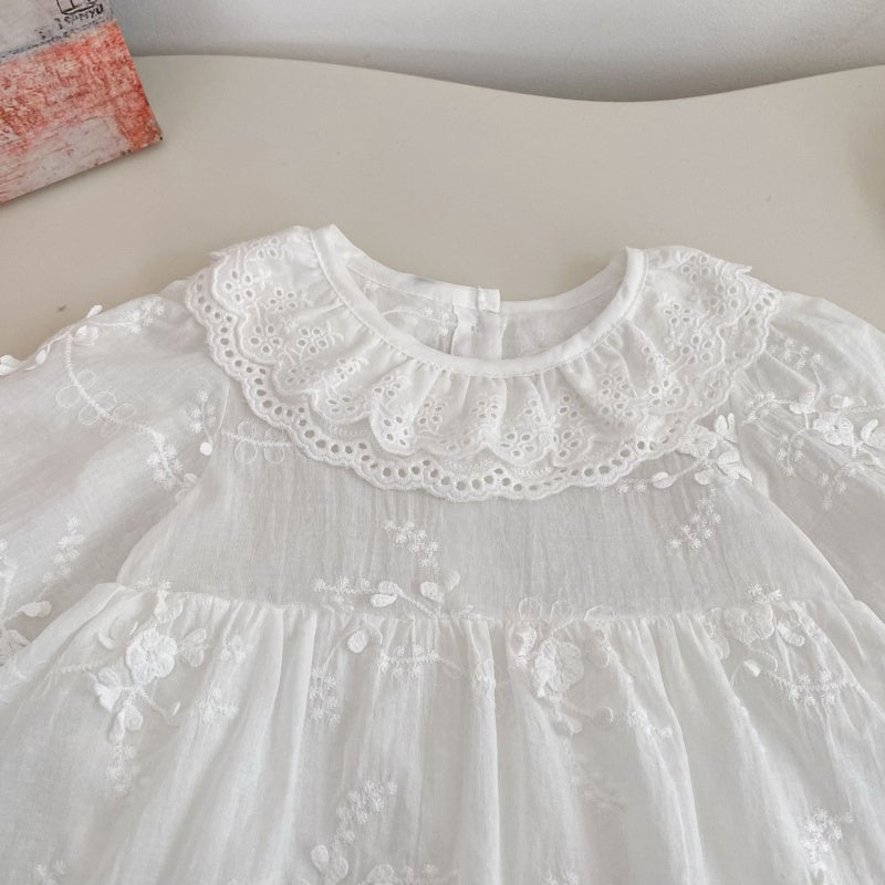 【BABY】おしゃれジャガード丸首ロンパースSK104104