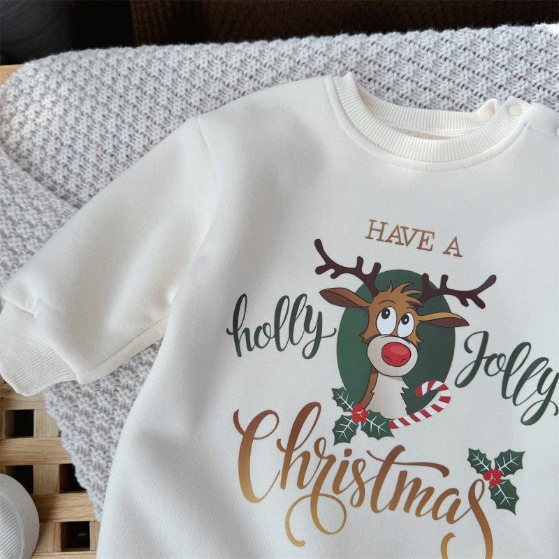 【BABY】クリスマス鹿カバーオールSK103201